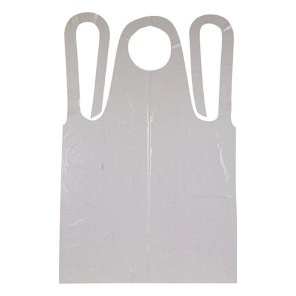 Neatgards Heavy Duty Smooth Clear Poly Apron — 100 Per Case