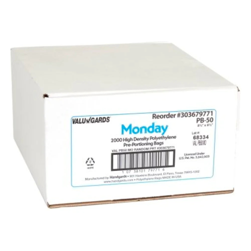 Valugards Bag High Density Saddle Preportion Bag Printed Monday Blue — 2000 Per Case