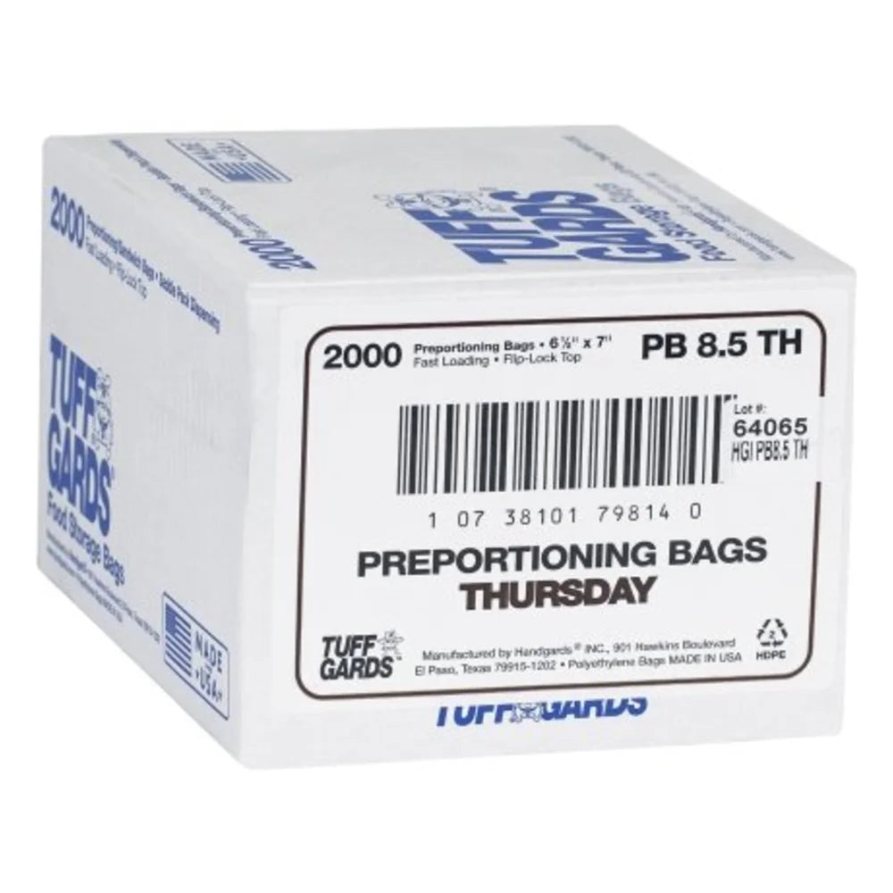 Tuffgards 2M High Density Brown Thursday Preportioning Bag — 2000 Per Case