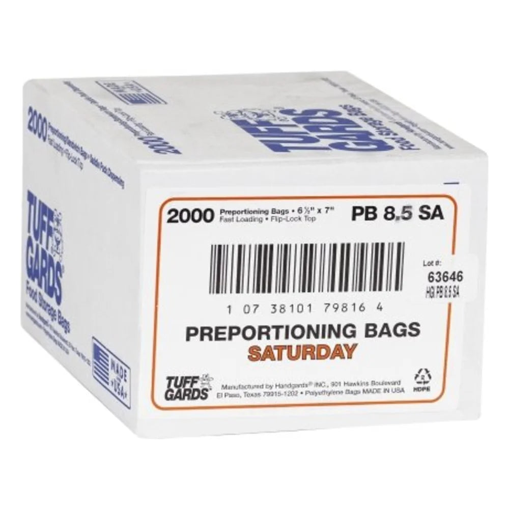 Tuffgards 2M High Density Orange Saturday Preportioning Bag — 2000 Per Case