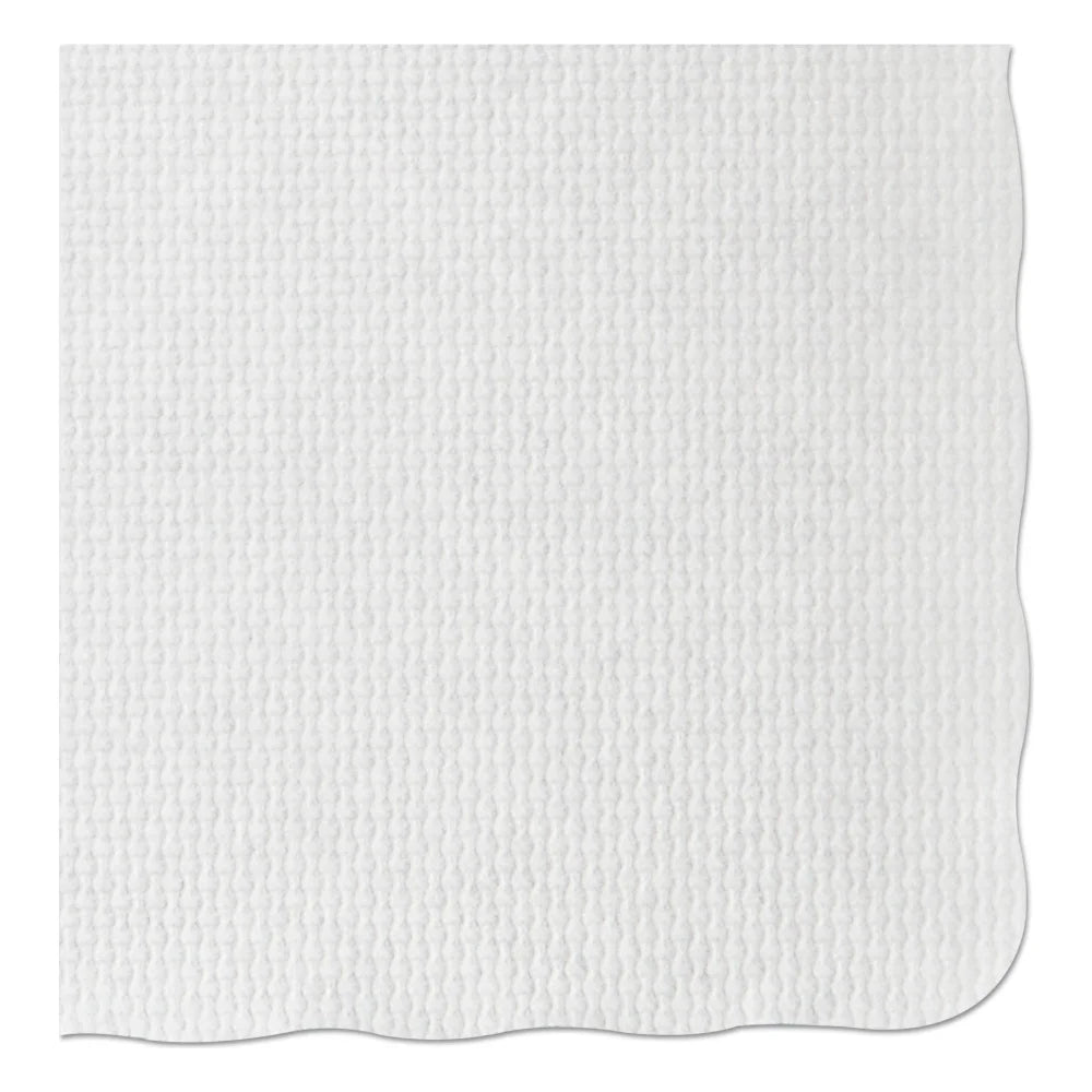 Smith Lee 9.5" X 13.5" White Embossed Scalloped Edge Paper Placemat — 1 Per Case