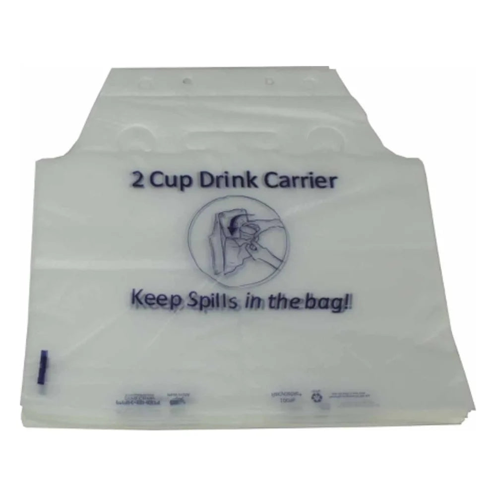Pak-Sher 12.5 Inch X 11.5 Inch X 2.5 Inch Drink Carrier Bag, 1000 Each — 1 Per Case