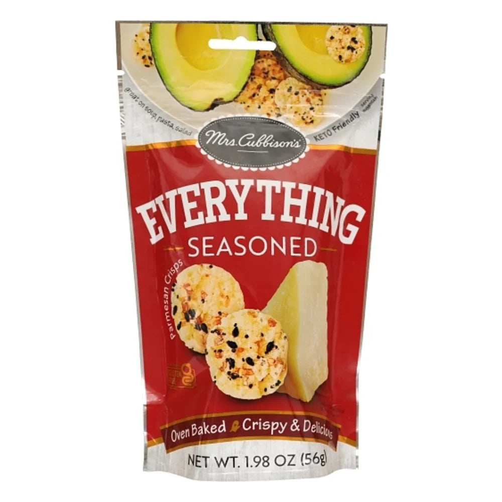 Mrs. Cubbison's Everything Seasoned Cheese Crisps, 1.98 Ounce — 9 Per Case