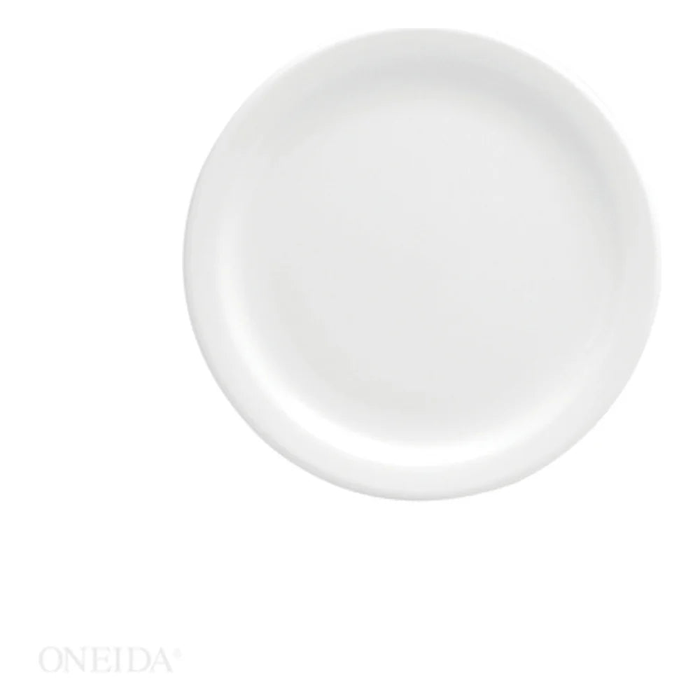 Oneida Buffalo Bright White Narrow Rim Plate 9 Inch — 24 Per Case
