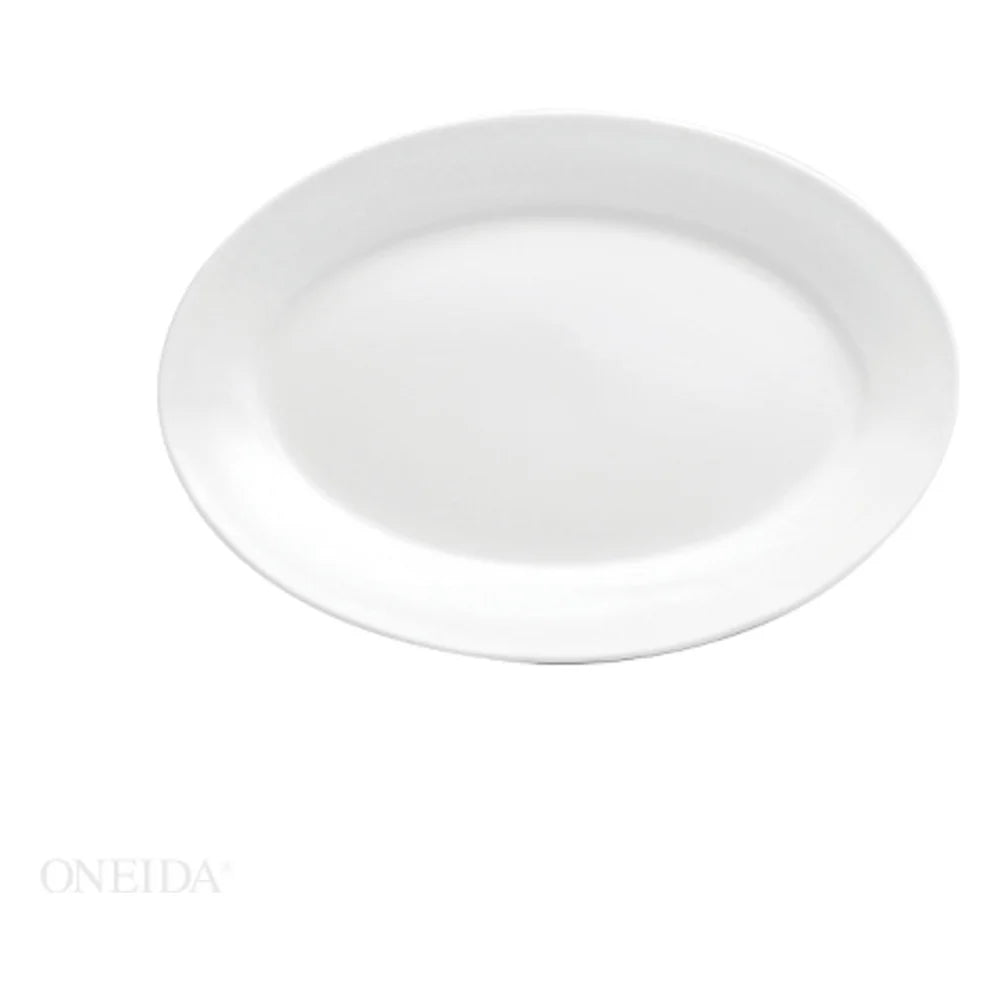 Oneida Buffalo Bright White Rolled Edge Platter 9 5/8", 12 Each — 1 Per Case