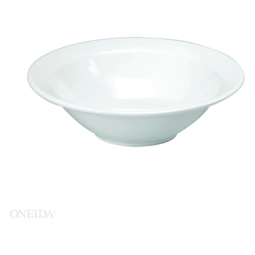 Oneida 6.5 Inch Buffalo Bright White Rolled Edge Grapefruit Bowl, 7.38 Ounce — 1 Per Case