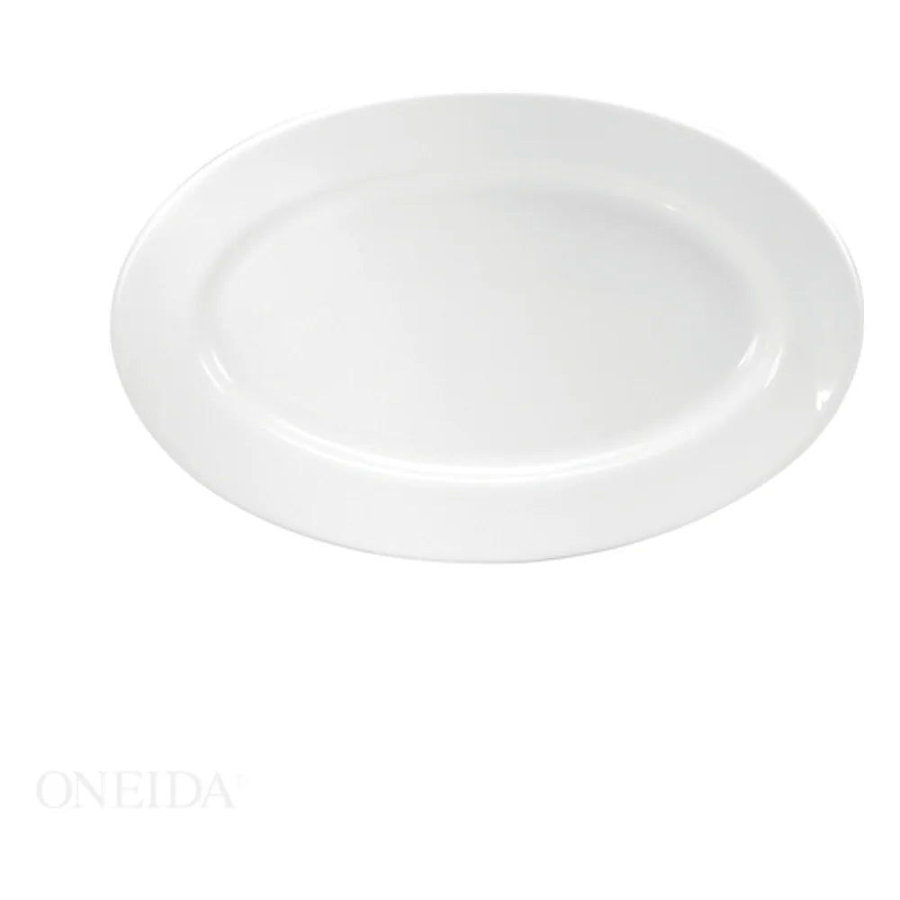 Oneida Buffalo Cream White Rolled Edge Platter, 11.5 Inch — 1 Per Case