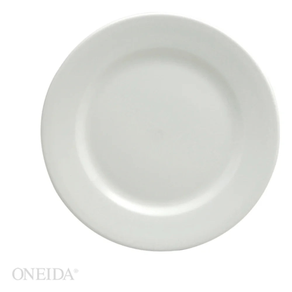 Buffalo Bright White Plate Rolled Edge, 8 1/8" — 36 Per Case