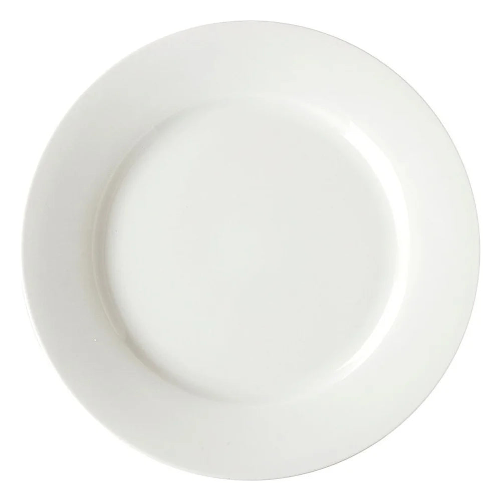 Vertex Argyle Rolled Edge White Plate, 9 Inch — 1 Per Case