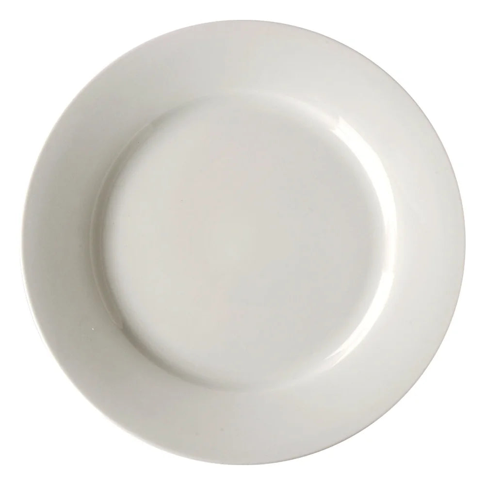 Vertex Argyle Rolled Edge White 10.25 Inch Plate — 1 Per Case