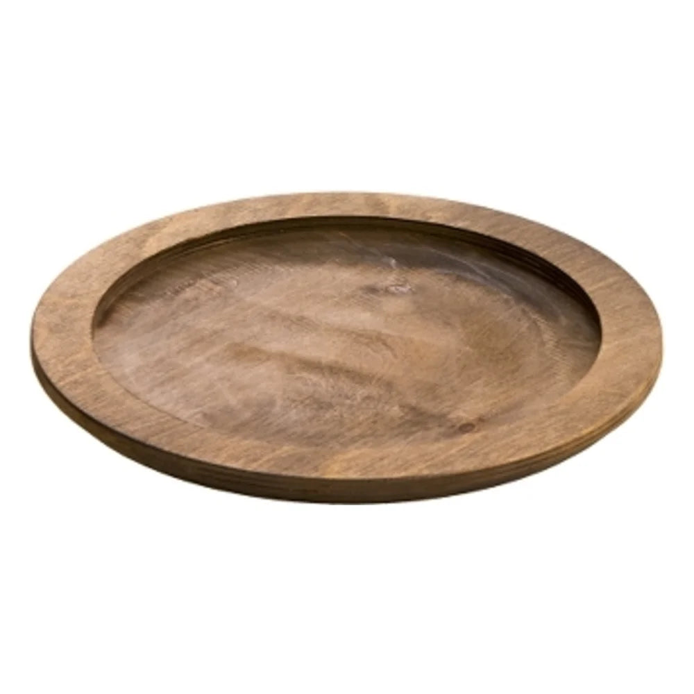 Lodge Round Wood Walnut Stain Underliner — 1 Per Case