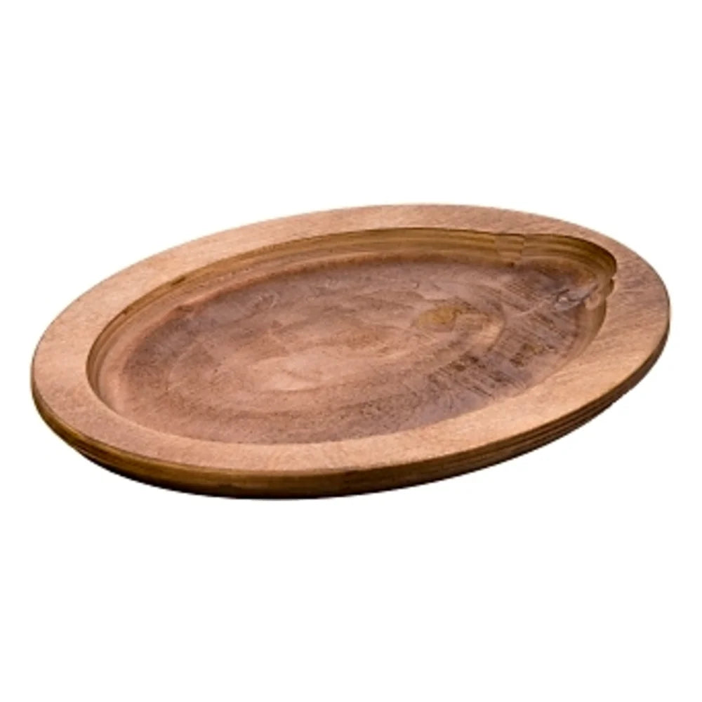 Lodge Oval Wood Underliner, Walnut Stain — 1 Per Case