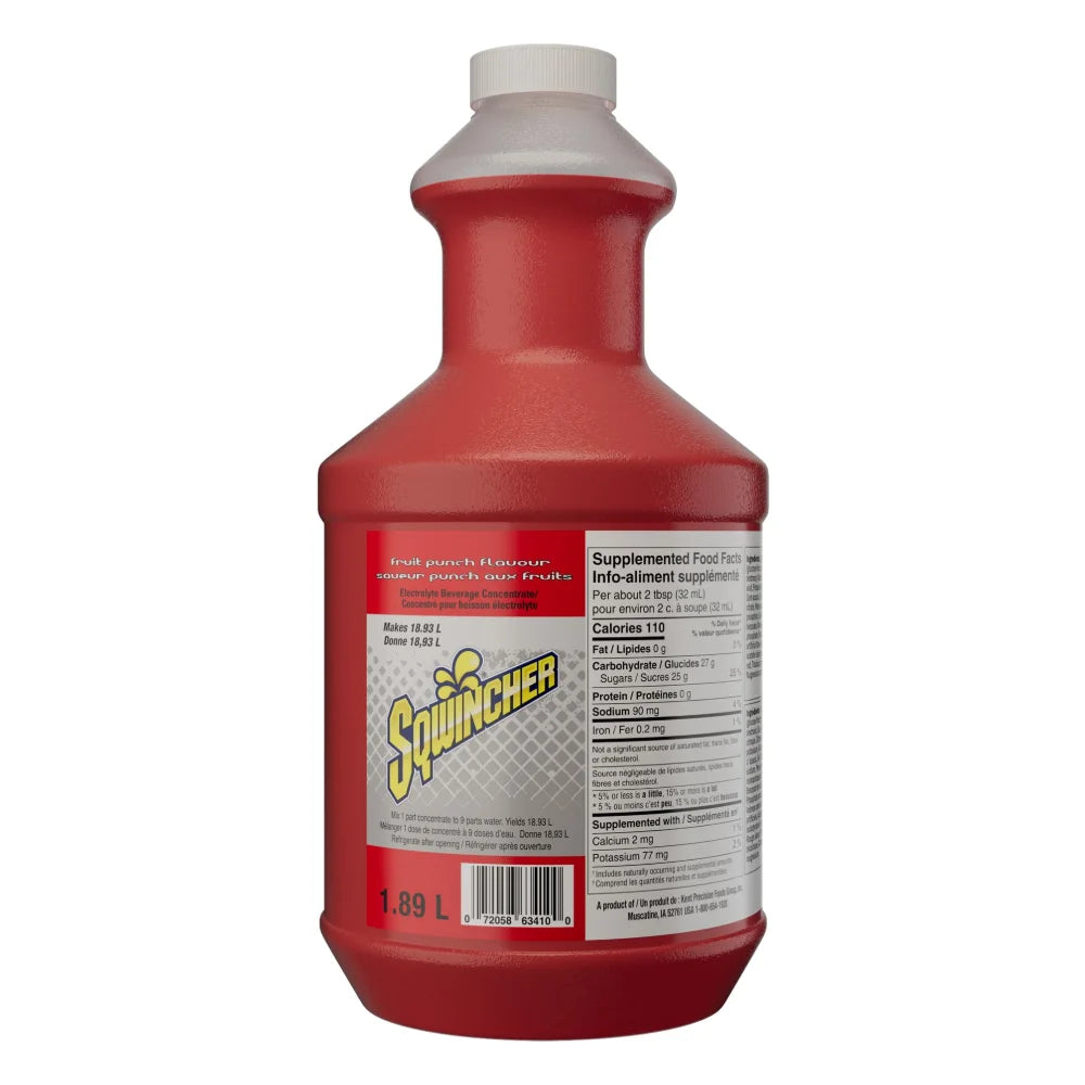Sqwincher Fruit Punch Liquid Concentrate, 64 Fluid Ounce — 6 Per Case