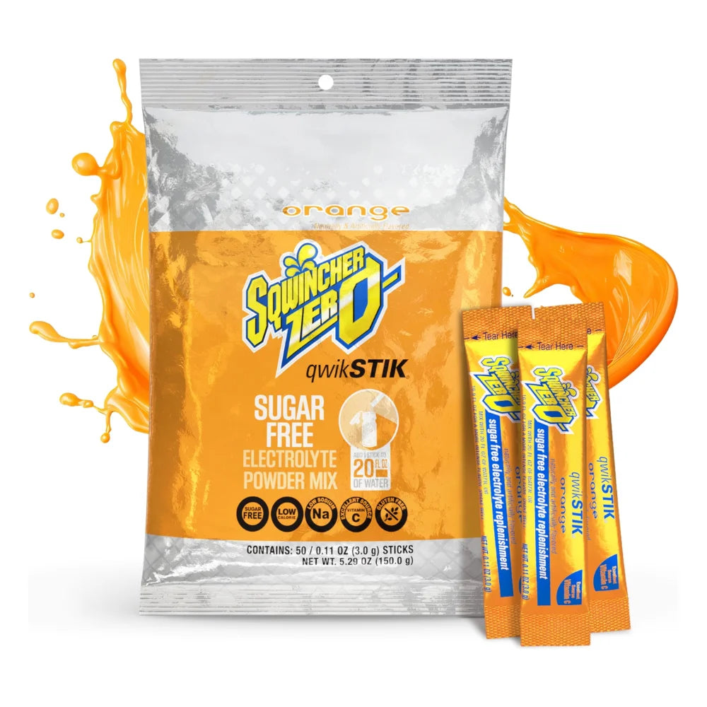 Sqwincher Qwik Stick Orange Electrolytes, 0.11 Ounce — 500 Per Case