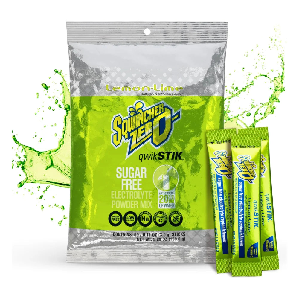 Sqwincher Lemon Lime Qwik Stick Electrolytes, 0.11 Ounce — 500 Per Case