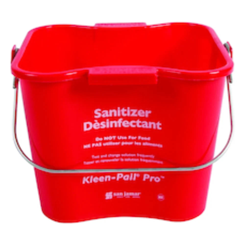 San Jamar Kleen-Pail Pro Red, 3 Quart — 12 Per Case