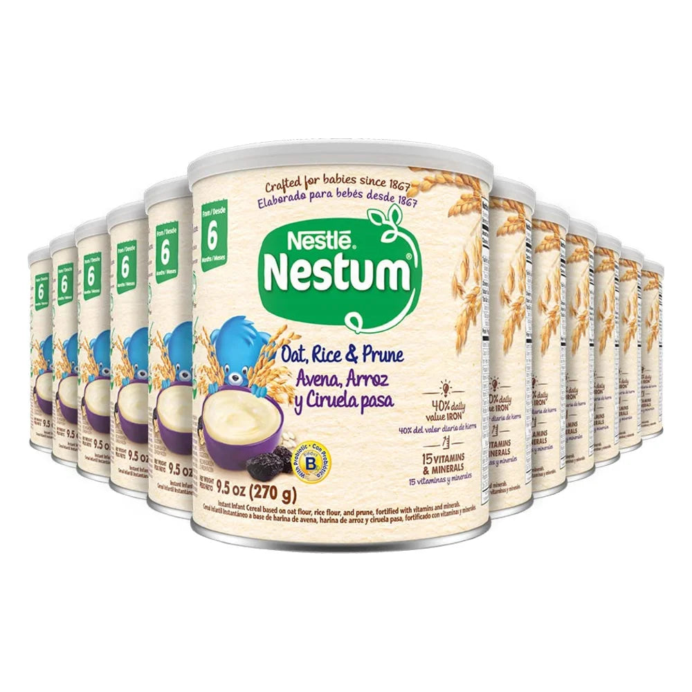 Nestum Oat Rice And Prune Cereal, 9.52 Ounce — 12 Per Case