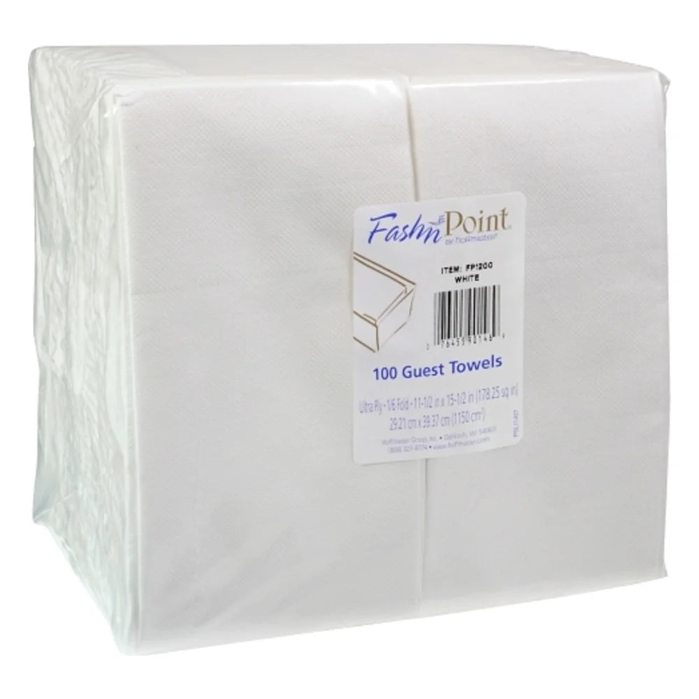 Hoffmaster Fashnpoint 11.5 Inch X 15.5 Inch Ultra Ply 1/6 Fold Paper Guest White Towel, 100 Each — 6 Per Case