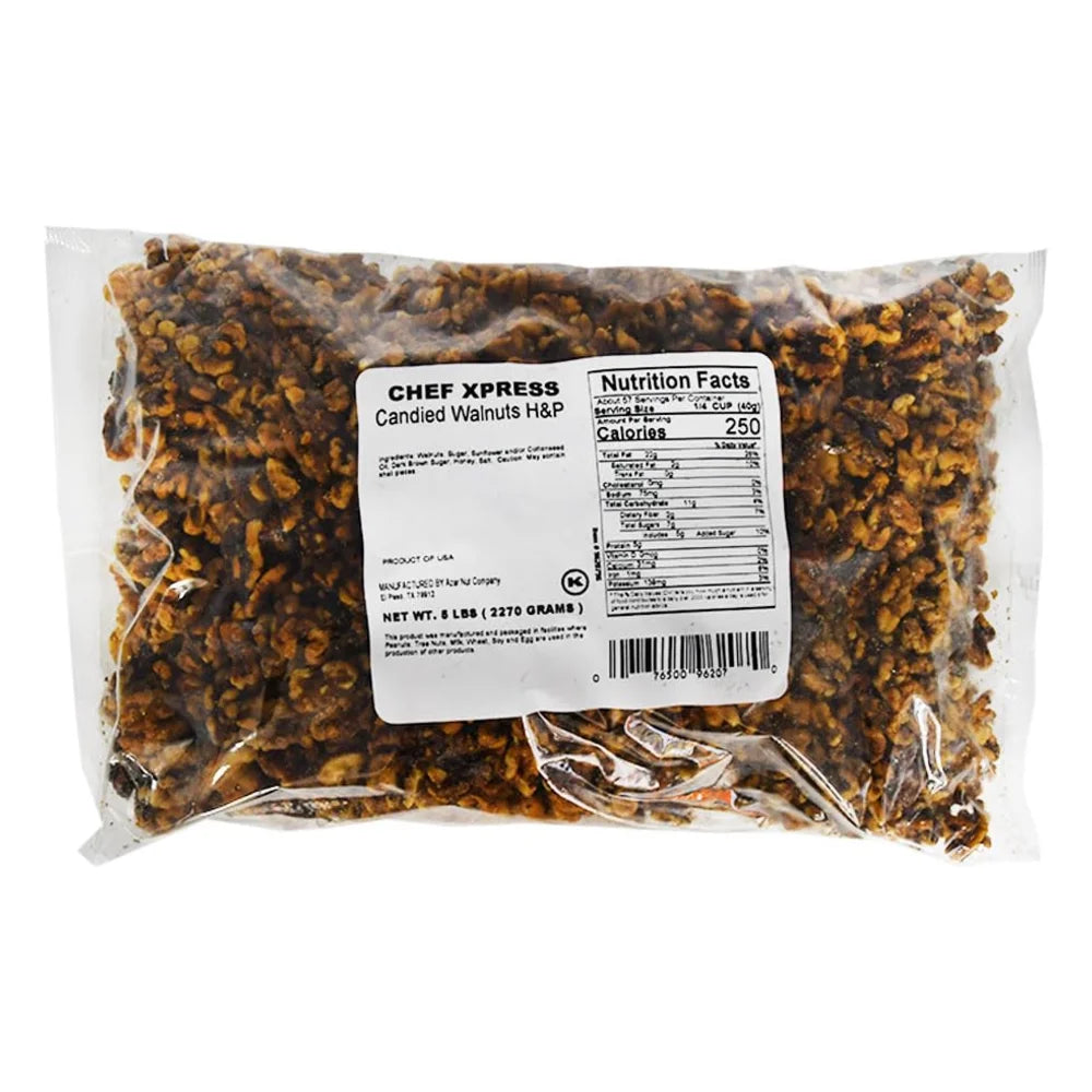Baker's Select Candied Walnut Halves & Pieces, 5 Pound — 1 Per Case