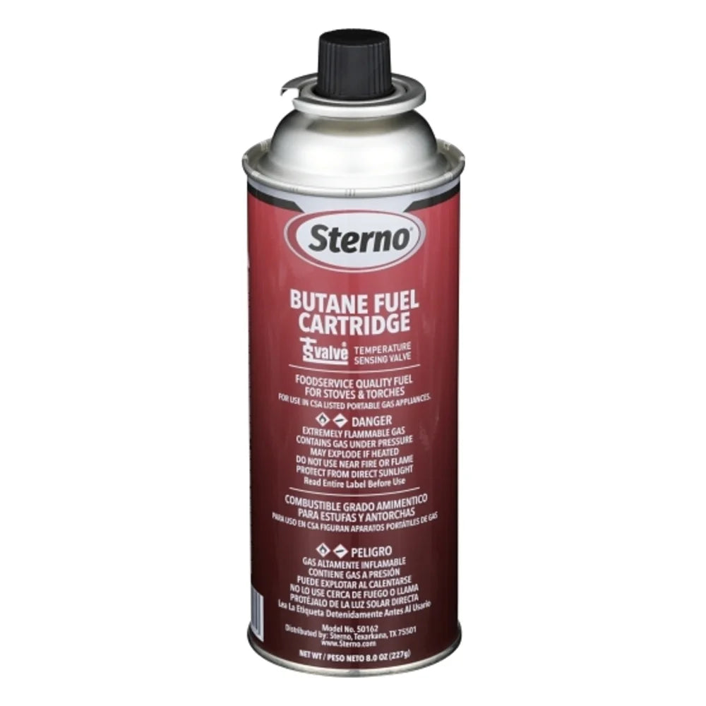 Sterno Butane Fuel With Tsv And Rvr, 8 Ounce — 12 Per Case