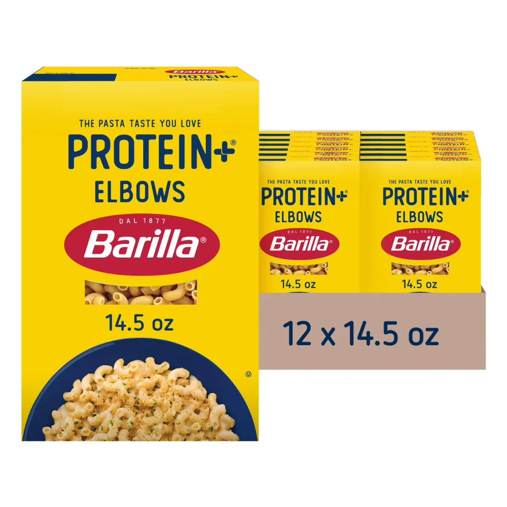 Barilla Protein Plus Elbow Pasta, 14.5 Ounce — 12 Per Case