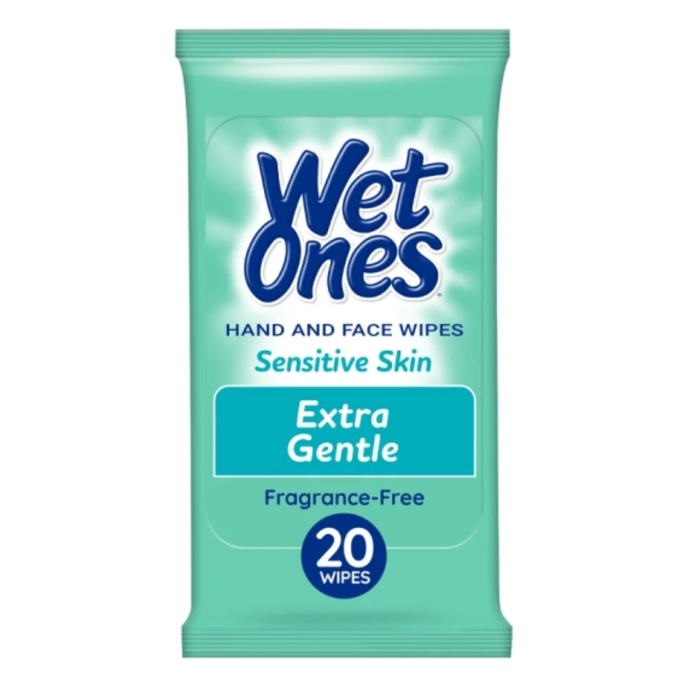 Wet Ones Travel Pack Hand & Face, 20 Count — 10 Per Case
