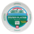 Green Label 9 Inch Paper Plate, 100 Count — 12 Per Case