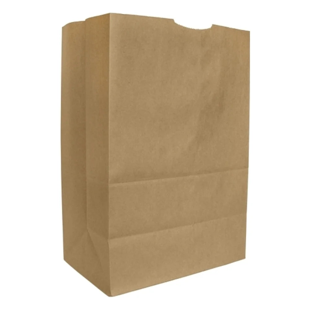 AJM 57# Squat Narrow Base Kraft Bag, 500 Count — 1 Per Case