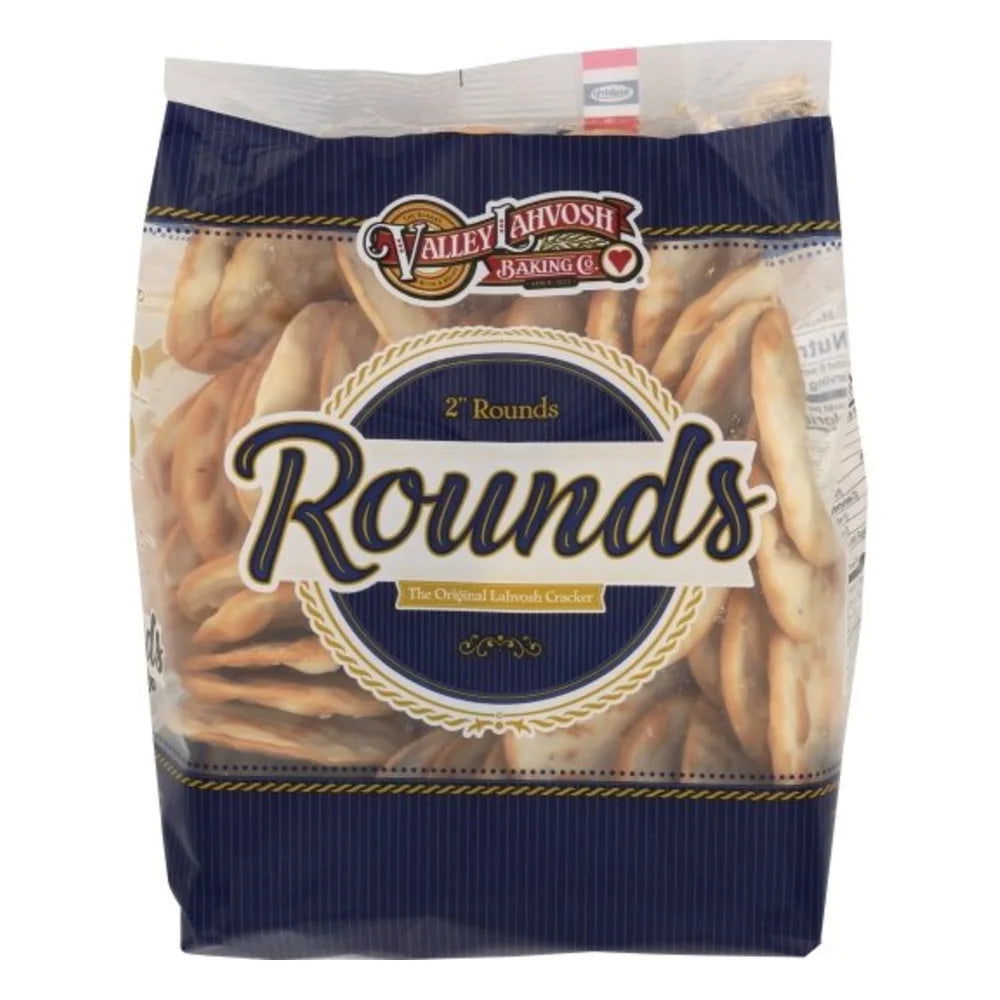 Valley Lahvosh Crackerbread Original 2" Round, 8 Ounce — 12 Per Case