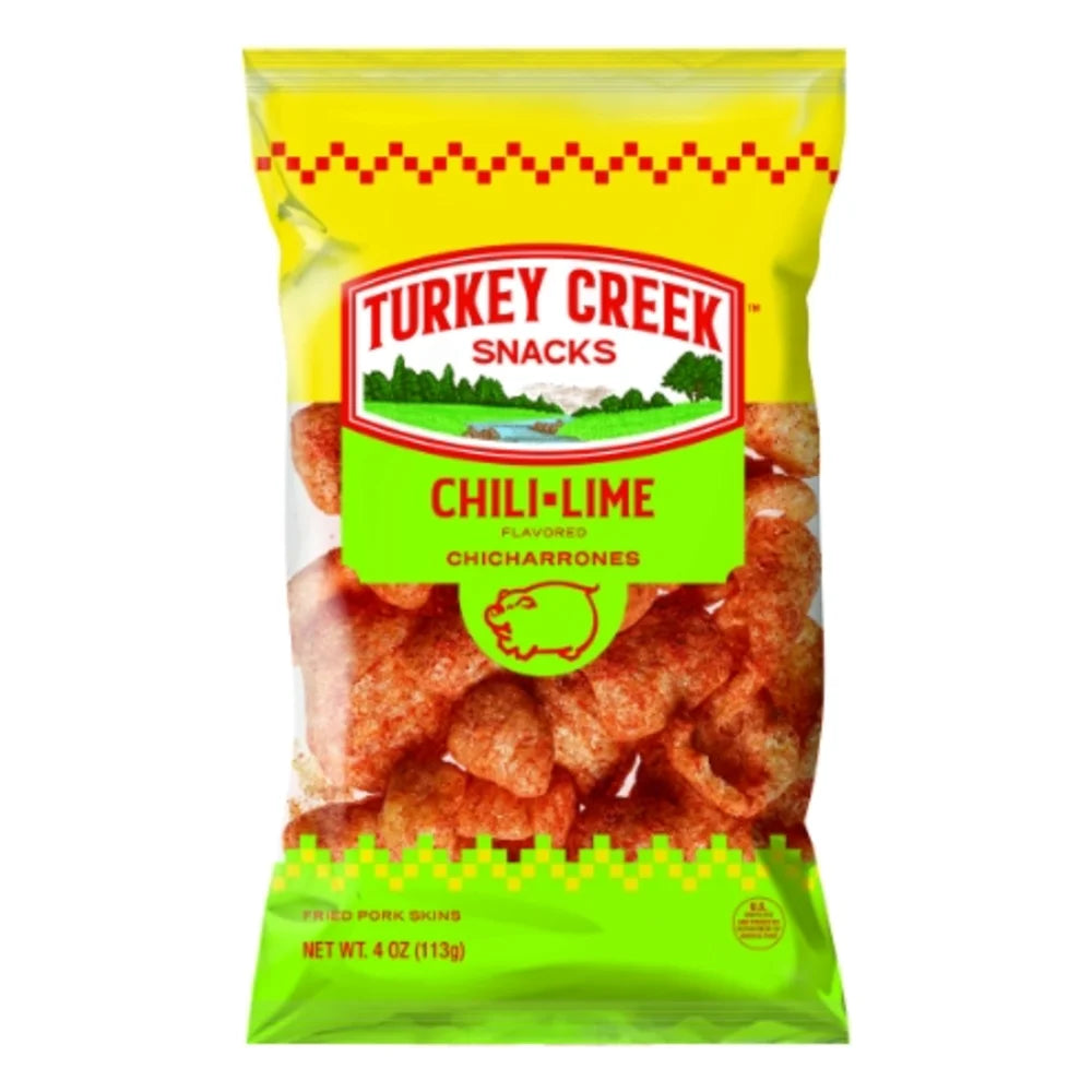 Turkey Creek Snacks Box Of Chili Lime Pork Skin, 4 Ounce — 12 Per Case