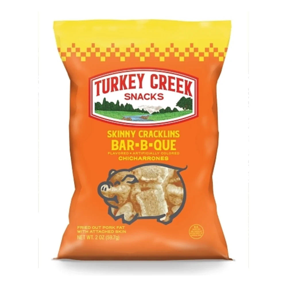 Turkey Creek Snacks Box Of Bbq Skinny Cracklins, 2 Ounce — 12 Per Case