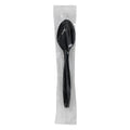 Dixie Heavyweight Polypropylene Individually Wrapped Black Teaspoon, 1000 Count — 1 Per Case