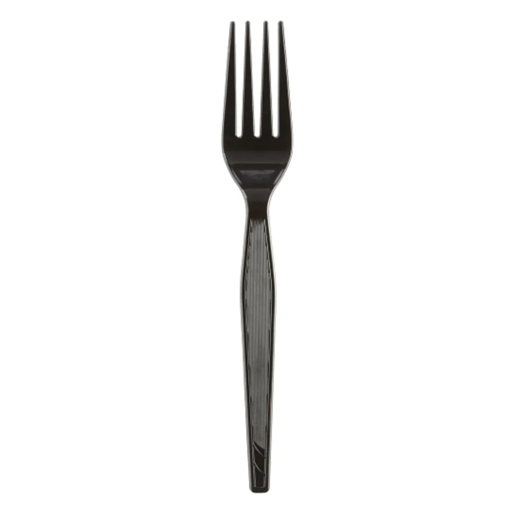 Dixie Heavy Weight Polystyrene Black Fork, 1000 Count — 1 Per Case