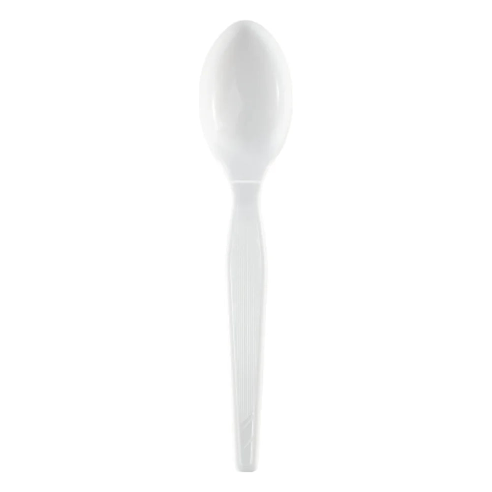 Dixie 6 Inch Heavyweight Polystyrene White Spoon, 1000 Count — 96 Per Case