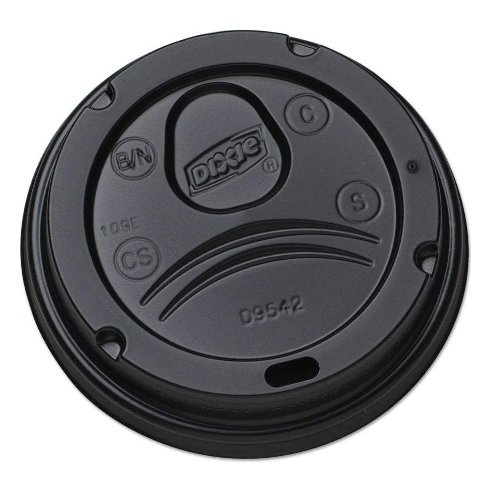 Dixie Black Dome Lid Fits Perfectouch 12 And 16 Ounce Paper Hot Cup, 16 Ounce — 10 Per Case