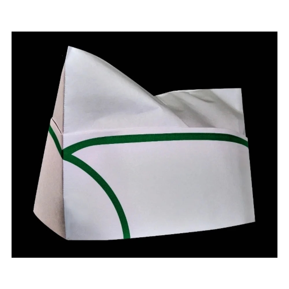 Cellucap Overseas Crown Green Stripe Cap, 100 Count — 10 Per Case