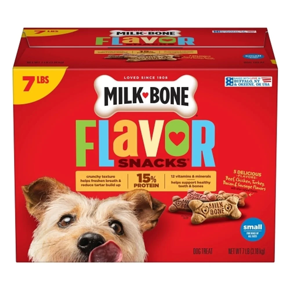 Milk Bone Dog Treats Flavor Snack, 7 Pound — 1 Per Case