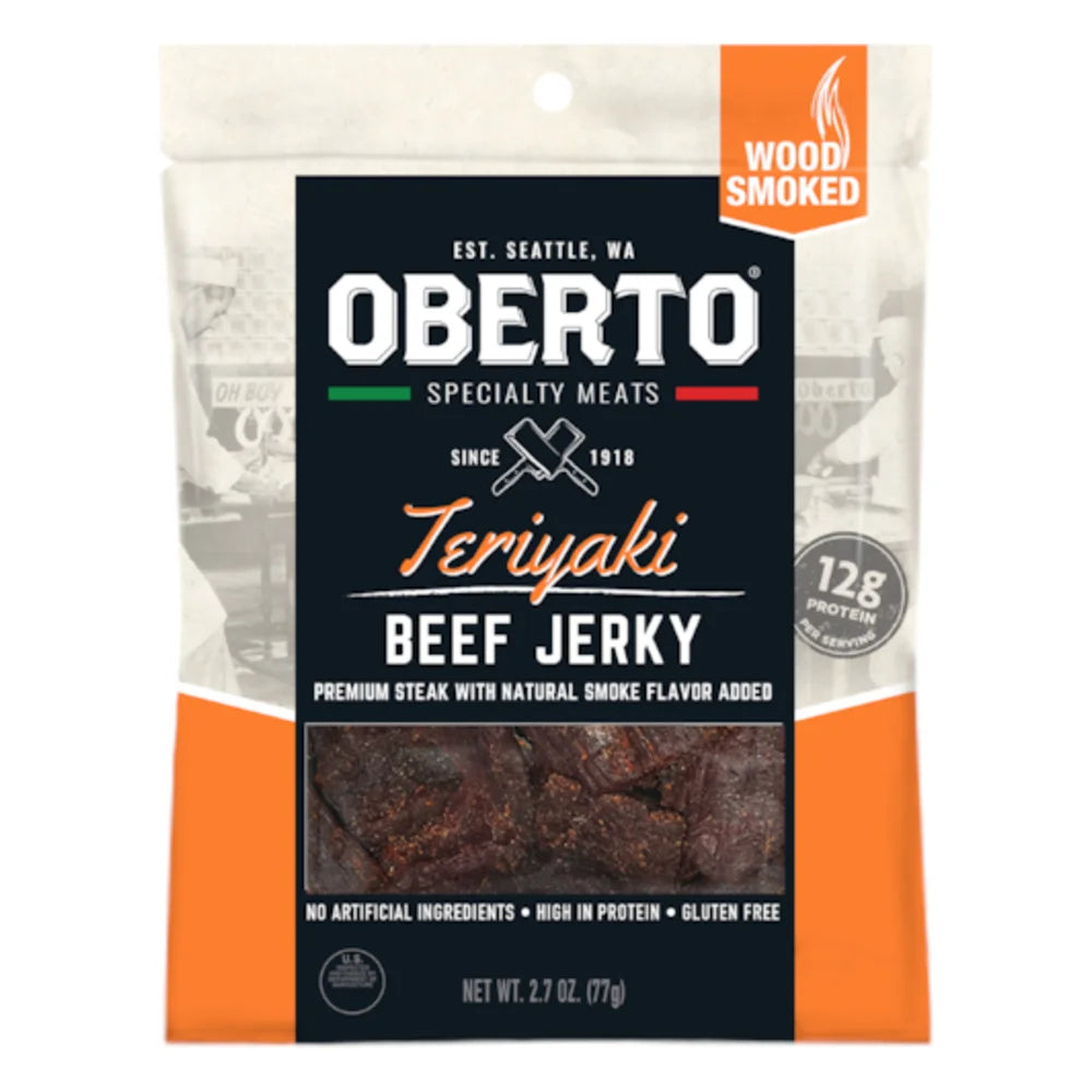 Oberto Teriyaki Beef Jerky, 2.7 Ounce — 8 Per Case