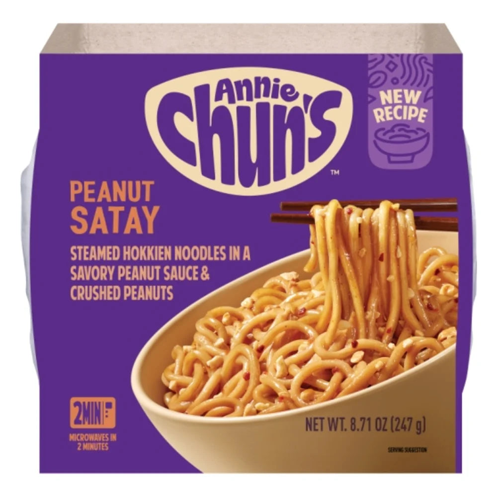 Annie Chun's Peanut Satay Noodle Bowl, 8.71 Ounce — 6 Per Case