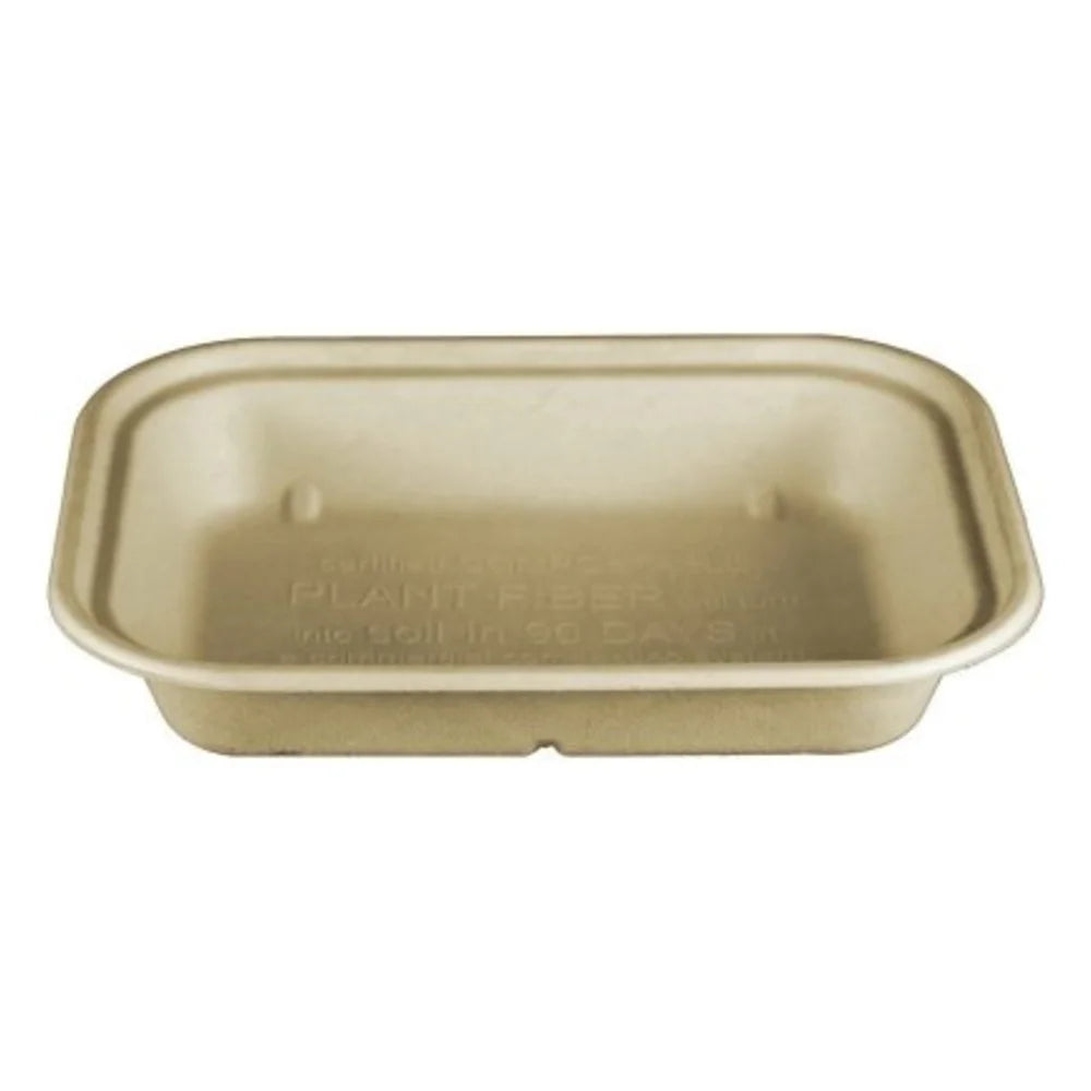 World Centric Single Compartment Laminated Trays, 50 Each — 8 Per Case
