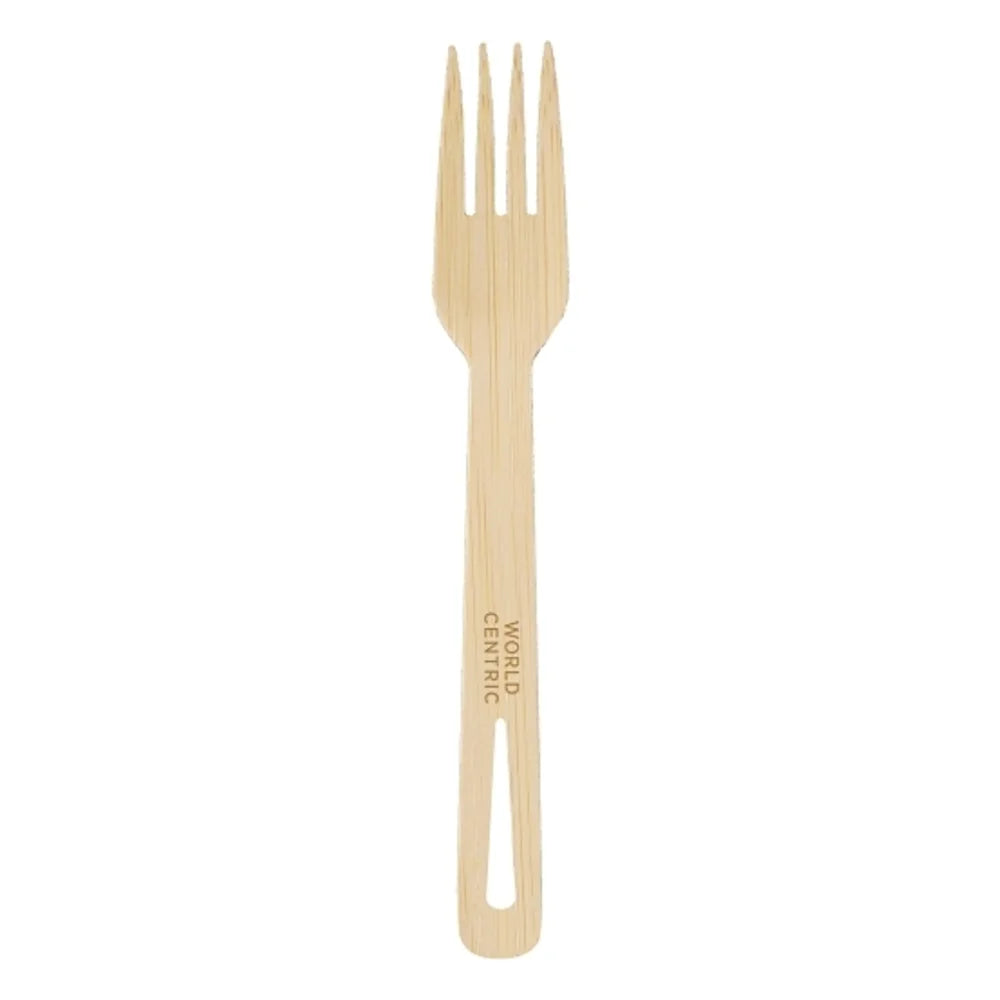 World Centric Compostable Bamboo Fork, 100 Count — 20 Per Case