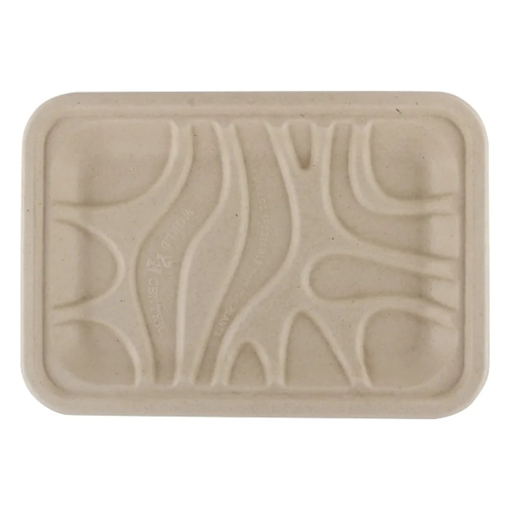World Centric Molded Fiber Meat/Produce Tray - Industry Size 2S, 8.2 X 5.7 X .65" - Compostable — 10 Per Case