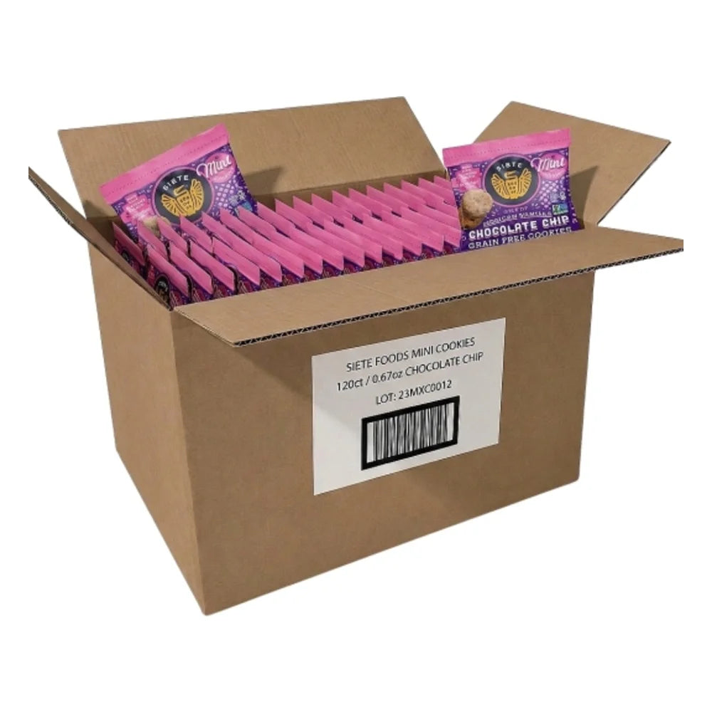 Siete Mexican Chocolate Chip Cookies, 0.67 Ounce — 120 Per Case