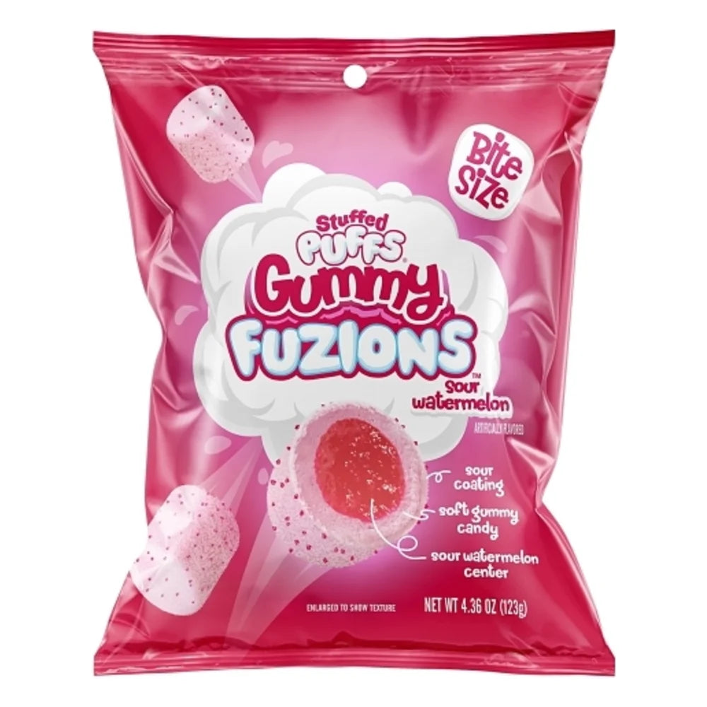 Stuffed Puffs Sour Watermelon Gummy, 4.36 Ounce — 8 Per Case
