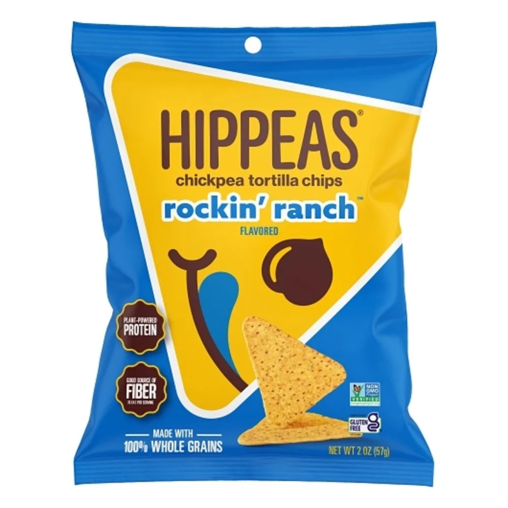 Hippeas Ranch Vibes Chickpea Tortilla Chips, 2 Ounce — 6 Per Case