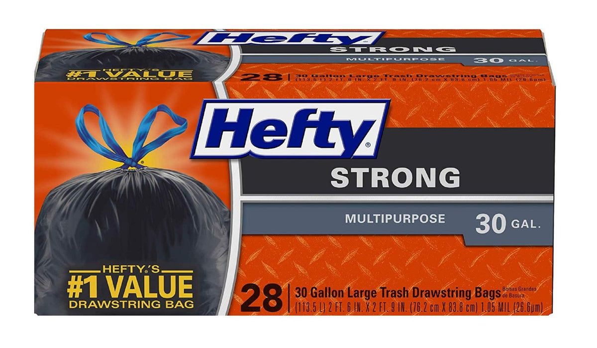 Hefty Strong Multipurpose Trash Bags (30 Gallon, 28 Count)/6pk