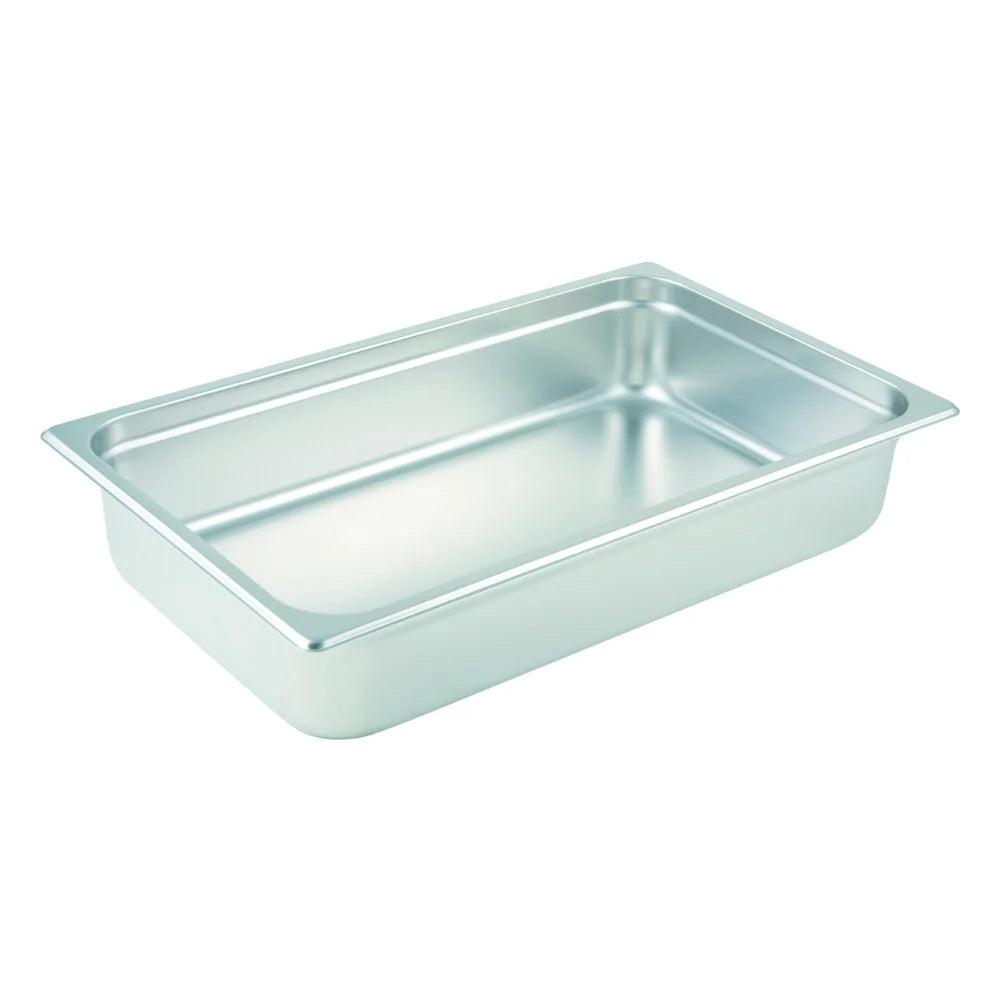 Winco Full Size 4 Inch Anti-Jam Stainless Steel Steam Pan — 1 Per Case