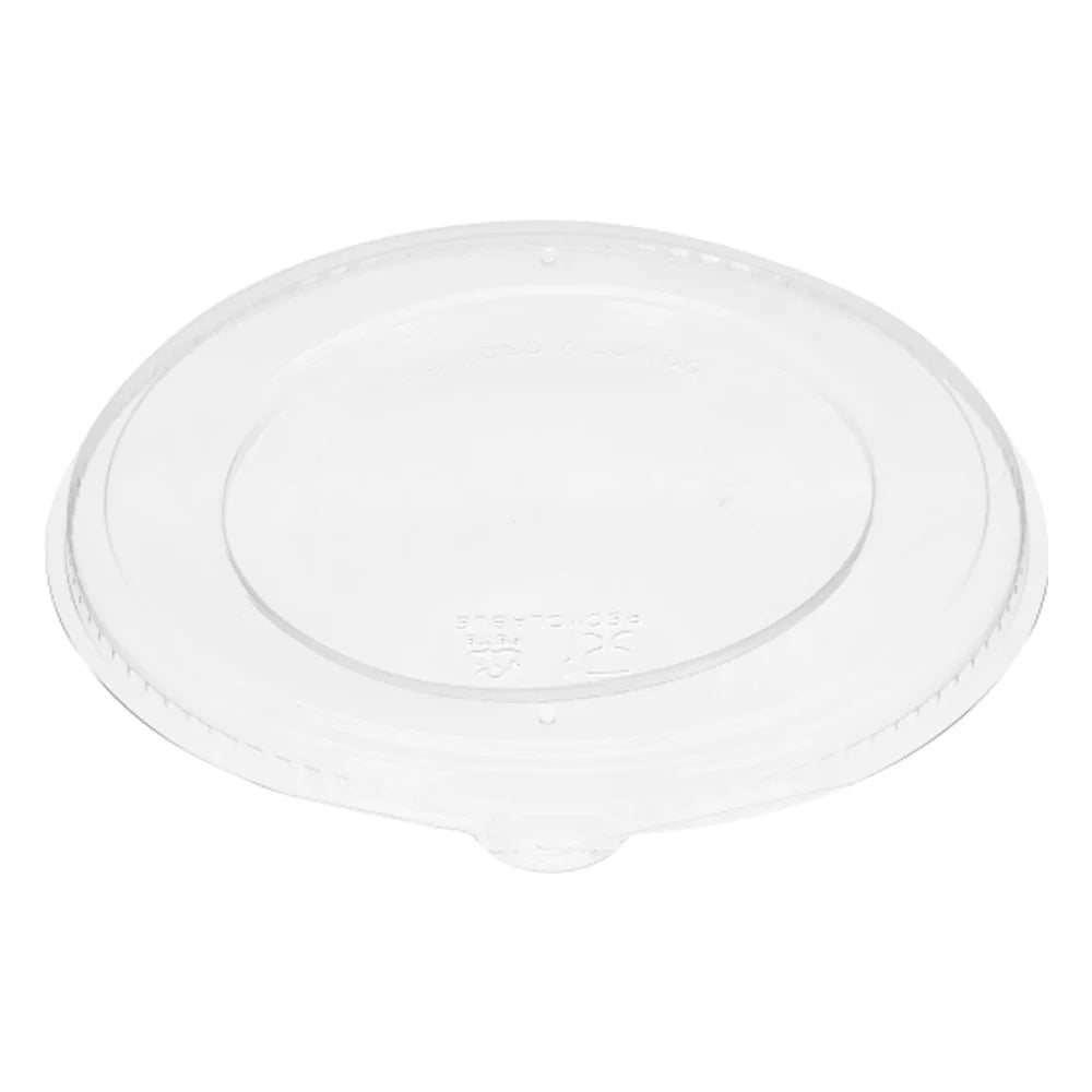 Tellus Vented Rpet Flat Bowl Domed Lid 24 & 32 Oz, 50 Count — 6 Per Case
