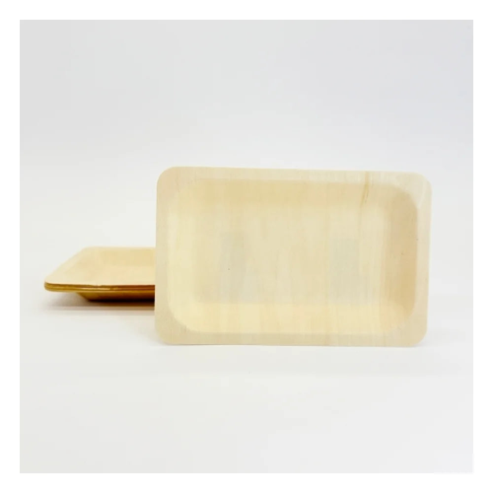 VerTerra Wooden Plate, 9.3 X 6.7" — 300 Per Case
