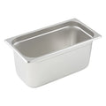 Winco Third Size 6 Inch 25 Ga Anti-Jam Stainless Steel Steam Pan — 1 Per Case